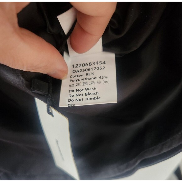 NWT COMMENSE Faux Leather Buckle Mini Dress Sleeveless V Neck Party Club Black M - Picture 9 of 11